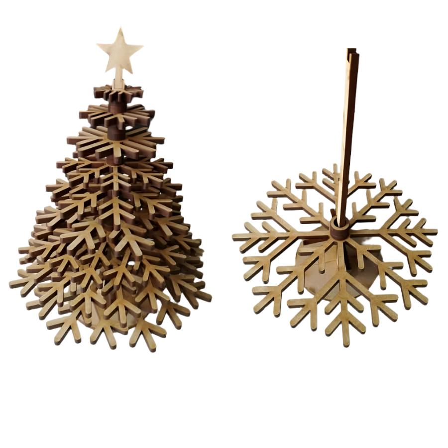 Snowflake wooden Christmas tree