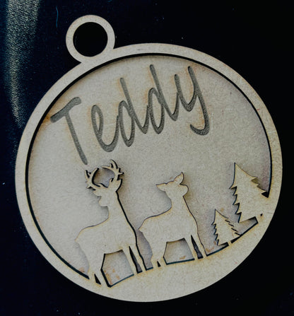 Custom name engraved Christmas bauble