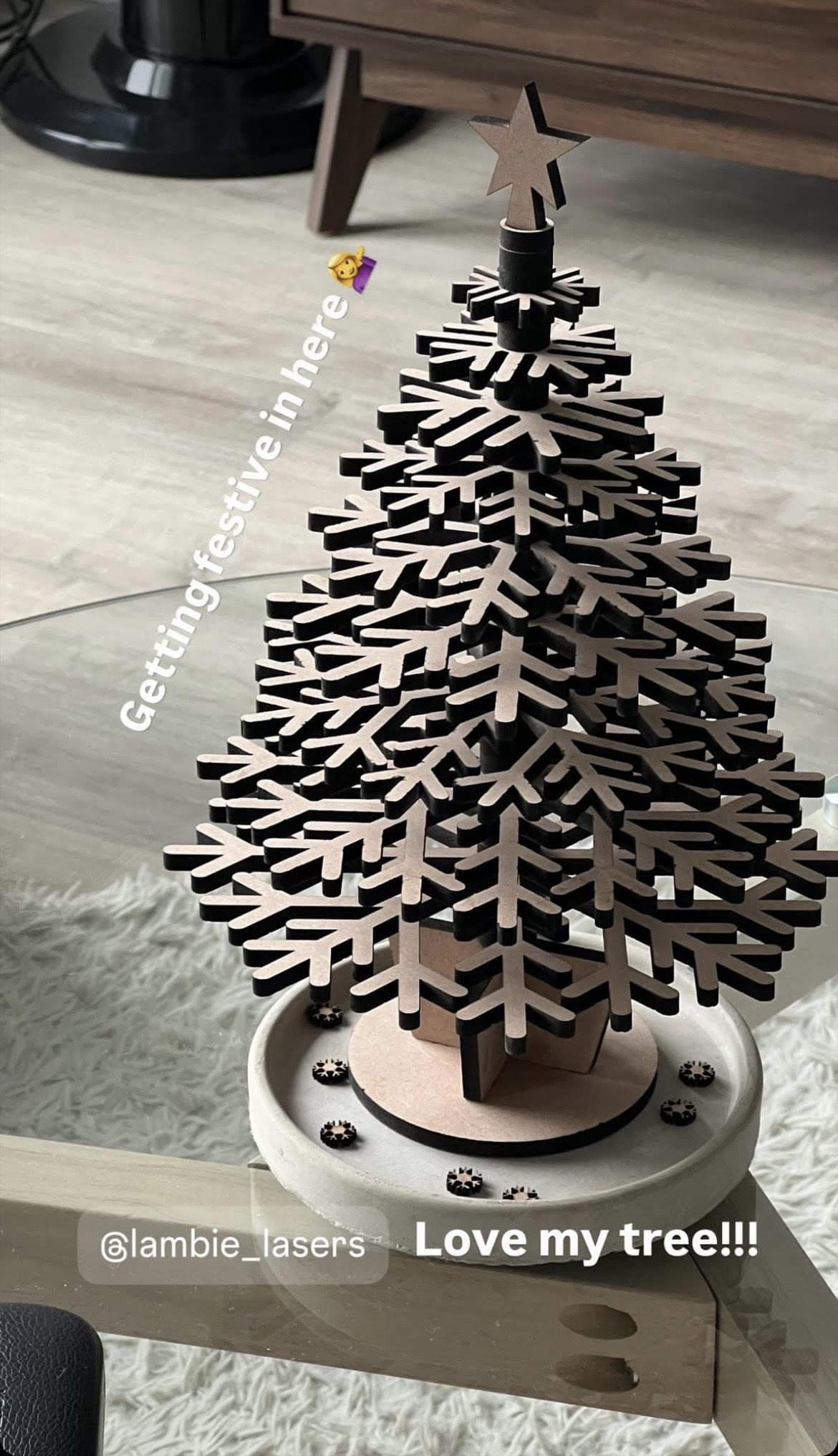 Snowflake wooden Christmas tree